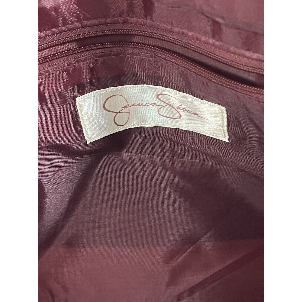Jessica Simpson Dark Red Faux Snake Skin Tote - Picture 6 of 16
